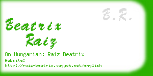 beatrix raiz business card